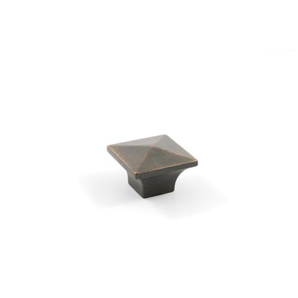 Residential Essentials Residential Essentials 10221VB Square Cabinet Knob; Venetian Bronze 10221VB - main